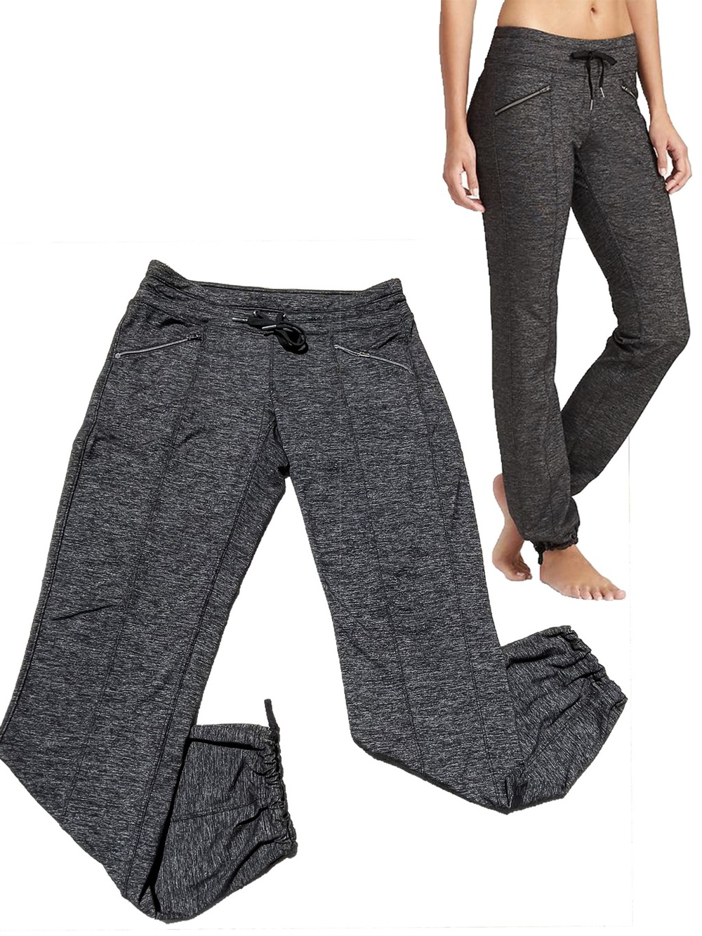 Athleta Metro‎ Slouch Classic Jogger Charcoal Gray Normcore Travel Pants Small